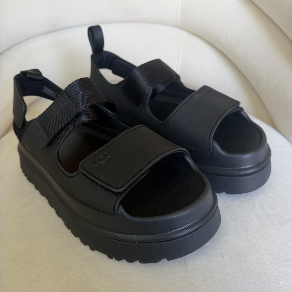 UGG Black Platform Sandals